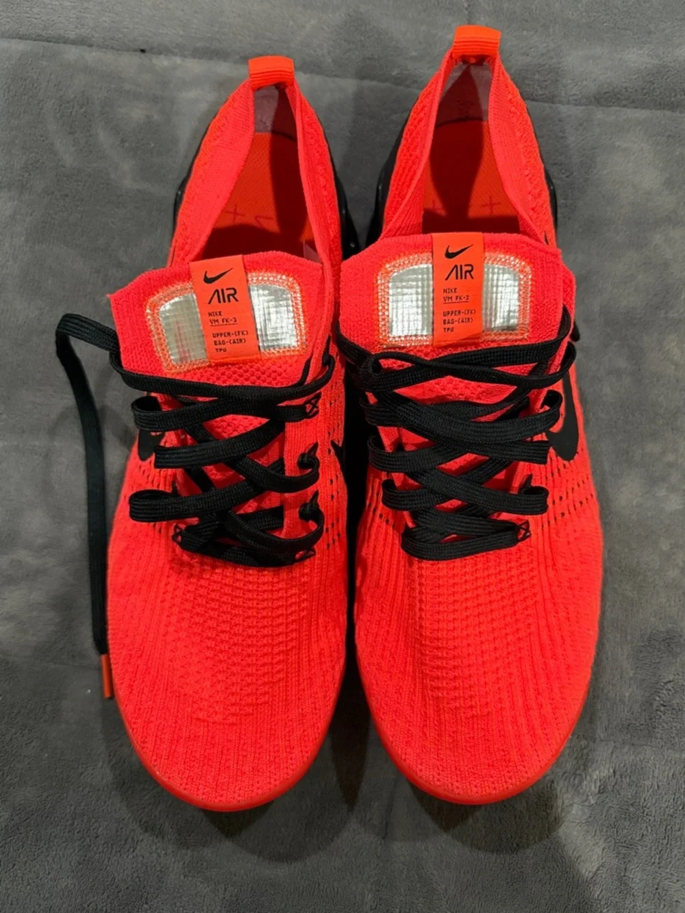 Nike Men’s Flyknit Sneakers - Bright Reddish orange with Black Accents